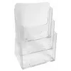 Exacompta A4 diskstandsopstiller med 3 rum, polystyren, transparent, 155 x 237 x 339 mm (74158D)
