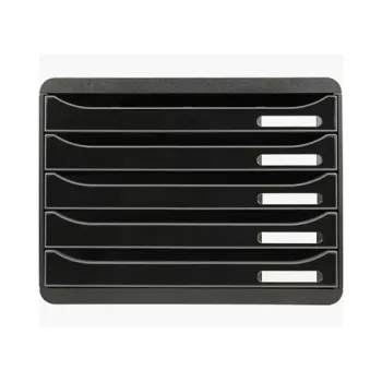 Exacompta BIG-BOX PLUS HORIZON skuffeboks DIN A4 liggende, 355 x 270 x 271 mm, sort (308714D)