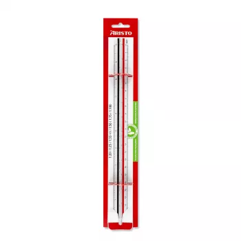 ARISTO trekantmålestok D-profil hvid 30 cm (AR23703EB)
