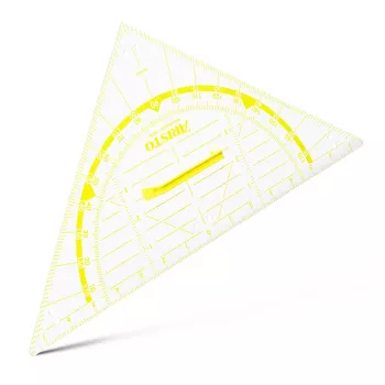 ARISTO geotrekant 2 sæt kvadrat 80 cm transparent plexiglas