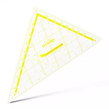 ARISTO vægttavle TZ-trekant, 80 cm, med greb, transparent plast (AR1650W)