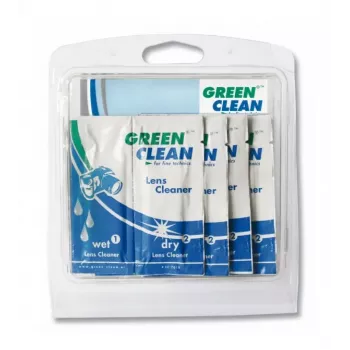 GREEN CLEAN wet & dry rengøringsservietter sæt - 10 pakker (20 servietter) til skærme, LCD, LED, plasma, TFT, laptops, tablets, smartphones, monitorer - alkoholfri, stribefri, antistatisk