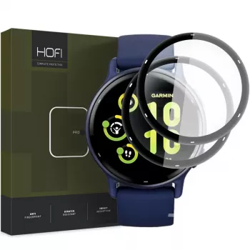 HOFI Hybrid Pro+ 2-Pack Skærmbeskyttelsesfilm til Garmin Vivoactive 5 - sort