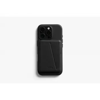 Bellroy lædercover med magnetisk tegnebog til iPhone 16 Pro, sort