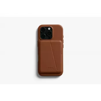 Bellroy lædercase med magnetisk tegnebog til iPhone 16 Pro, brun