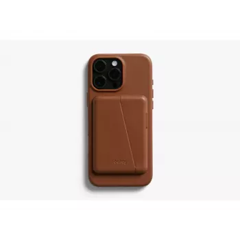 Bellroy lædercover med magnetisk tegnebog til iPhone 16 Pro Max, brun