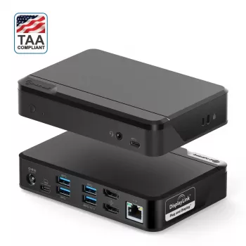 ALOGIC Universal Twin HD-dockingstation - USB-C og USB-A - sort