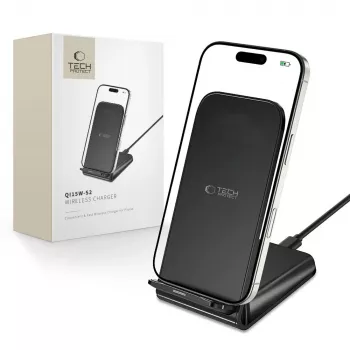 TECH-PROTECT QI15W-S2 trådløs oplader 15W sort