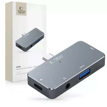TECH-PROTECT V6-HUB adapter 4i1 grå