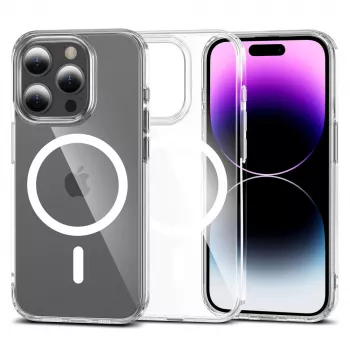 Tech-Proteckt Flexair Hybrid MagSafe Cover til Apple iPhone 15 Pro Max, transparent