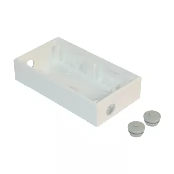 Shelly overflademonteret dobbeltkabinet til vægkontakt 35mm (SP3D0024)
