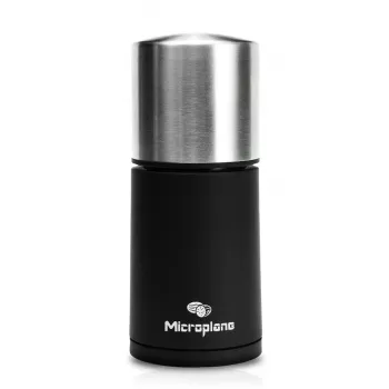 Microplane Spice Mill 2-in-1 muskatnødderivejern - sort/gennemsigtig