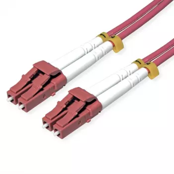 ROLINE LC-LC OM4 fiber-patchkabel, stålarmeret, LSOH, violet, 3 m