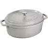 STAUB LA COCOTTE støbejernsgryde oval 3,2 L, trøffelgrå