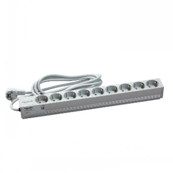 Schneider Electric Actassi 1U PDU strømskinne - 9 Schuko-stikkontakter 19 inch VDE