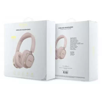 Guess Bluetooth over-ear-hovedtelefoner ENC Rectangle Metal Script pink