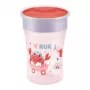 NUK Magic Cup 230 ml rød 360° drikkekant træningsbæger til småbørn fra 8+ måneder, lækagesikker, BPA-fri, opvaskemaskinefast