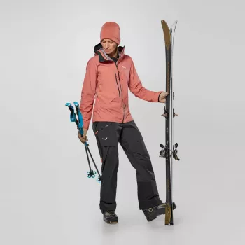 Salewa Sella 3L PTX damejakke - Desert Pink - størrelse L