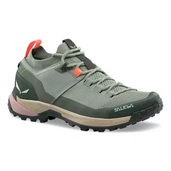 Salewa Puez 2 Knit Ptx lave dame vandresko - Shadow/Olive, størrelse 39