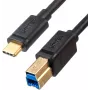 UNITEK USB-C til USB-B 3.0 printerkabel 2 m sort