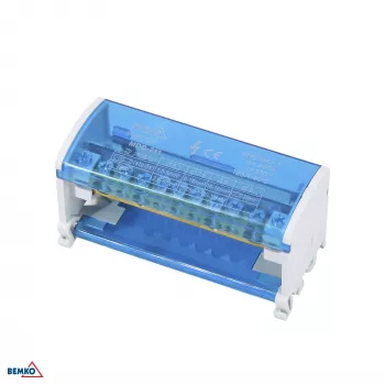 SCHELINGER Fordelerblok 22 klemmer 2x11 (7x5,3mm + 2x7,5mm + 2x9mm)