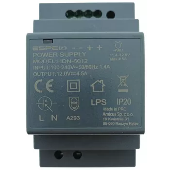 ESPE HDN-6012 DIN-skinne strømforsyning 12V 54W 4.5A