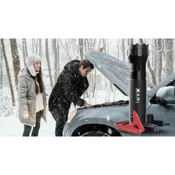 XARI JS50 4-i-1 Jump Starter 1000A Peak, 20000mAh Power Bank, Luftkompressor, LED Flashlight
