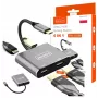 ZENWIRE USB-C Hub 4-i-1 Adapter 2x HDMI 4K USB 3.0 Space Gray BYL-2309