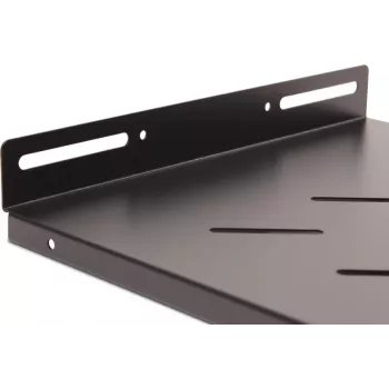 Getfort 45cm 19 inch 1U fast hylde til rackskab - sort