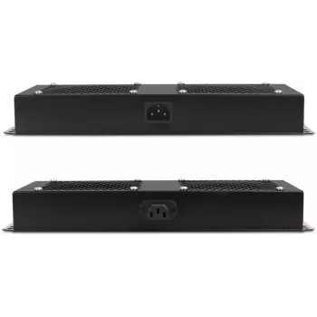 Getfort GF-FAN2 1U 19 inch rackventilatorpanel med 2 ventilatorer, sort