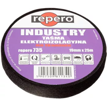 REPERO 735 Industry PVC elektroisoleringstape 19 mm x 25 m sort