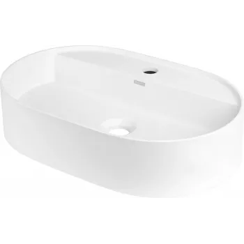 DEANTE granitvask med armaturø - oval - sort mat