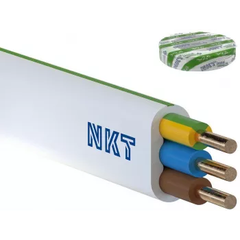 NKT instal PLUS YDYp 3x2,5 mm² strømkabel 100m hvid