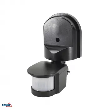 BEMKO PIR-bevægelsessensor 1200W 180° sort