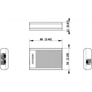 Hikvision DS-3E0503DP-E/R Gigabit PoE-extender, 1x PoE ind, 2x PoE ud, 802.3af/at, 30 W