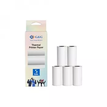 G&G termopapir 5 ruller 57 x 30 mm 6,6 m længde (21690)