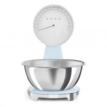 Smeg KSF01PBWW analog og digital køkkenvægt pastelblå