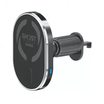 CELLY MagSafe bilholder med trådløs opladning - 15W Qi-hurtigopladning, ventilationsholder, 360° rotation, sort