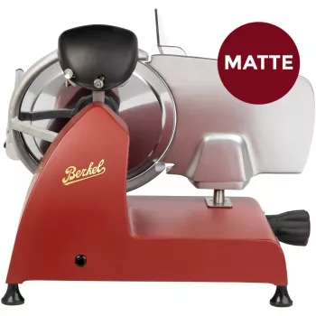 Berkel Red Line RL 250 rød mat pålægsmaskine - 250mm klinge, 190W, elektrisk