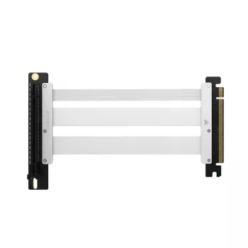 Corsair Premium PCIe 5.0 riser-kabel, 175 mm, x16-interface - hvid