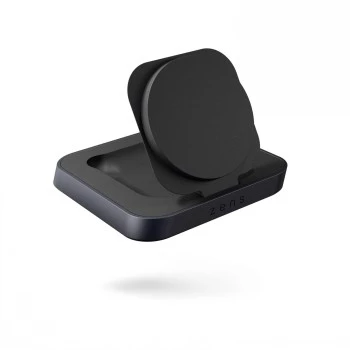 ZENS magnetisk natbordsoplader - 20W trådløs opladningsstander til iPhone og AirPods (sort)