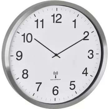 TFA Dostmann 60.3548.02 XXL Radiostyret vægur 508 mm x 65 mm hvid sølv Stort display