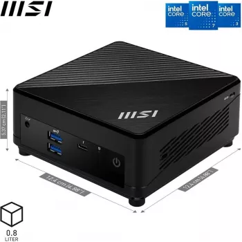 MSI Cubi 5 1MA-660AT mini-PC - Intel Core 5 120U, 16GB RAM, 500GB SSD, Windows 11 Home, sort
