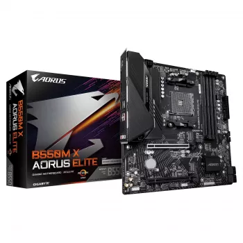 GIGABYTE B550M X AORUS ELITE AM4 micro-ATX-bundkort, AMD B550, 4x DDR4, HDMI/DP, 2x M.2, 2.5GbE, Wi-Fi 6E