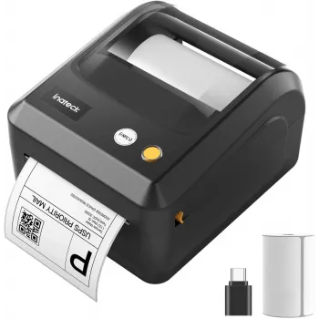 Inateck PR50 termisk direkte printer, 203 DPI, 170 mm/s, USB & Bluetooth, sort
