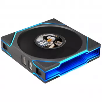 Lian Li UNI FAN TL LCD FLEX Wireless 120mm Reverse Blade ARGB PWM-blæser med LCD-display - sort