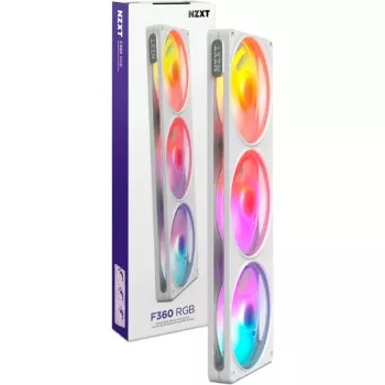NZXT F360 RGB hvid 360 mm all-in-one væskekøler til CPU
