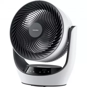 SwitchBot batteridrevet smart-cirkulationsventilator med 100 hastighedstrin, 90° vandret og 100° lodret oscillation, Bluetooth & Wi-Fi (hub påkrævet), hvid