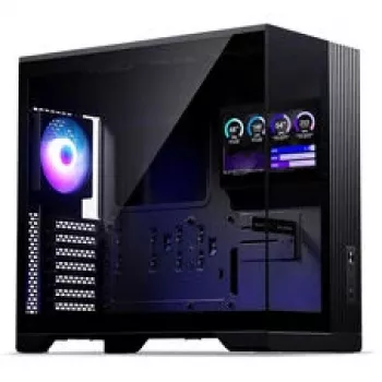 Phanteks XT V5 LCD midi-tower PC-kabinet, ATX, 7 inch LCD, hærdet glas - sort
