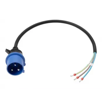 Anker SOLIX strømkabel IEC 60309 1P+N+E til åben ende, 32 A, 60 cm, blå